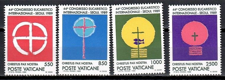 Znaczek Watykan 1989 Mi 984-987 Czyste **