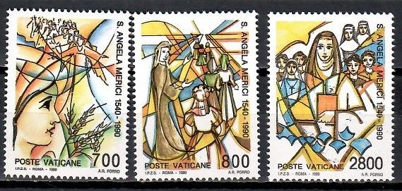 Znaczek Watykan 1990 Mi 996-998 Czyste **