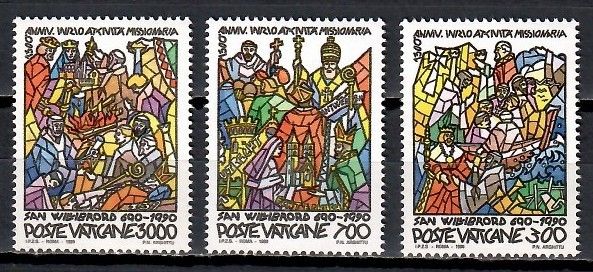 Watykan 1990 Mi 999-1001 Czyste **