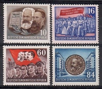 Znaczek NRD / DDR 1953 Mi 392-395 Czyste **