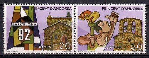 Znaczek Andora (hiszpańska) 1987 Mi 195-196 Czyste **