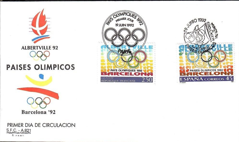 Znaczek Francja 1992 Mi 2904+SPN3073 FDC