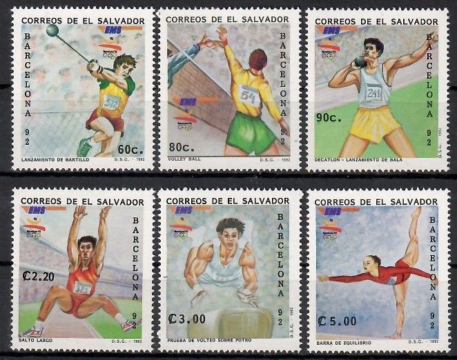 Znaczek Salwador 1992 Mi 1882-1887 Czyste **