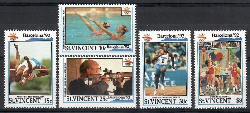 Znaczek St. Vincent 1992 Mi 1961-1964+1970 Czyste **