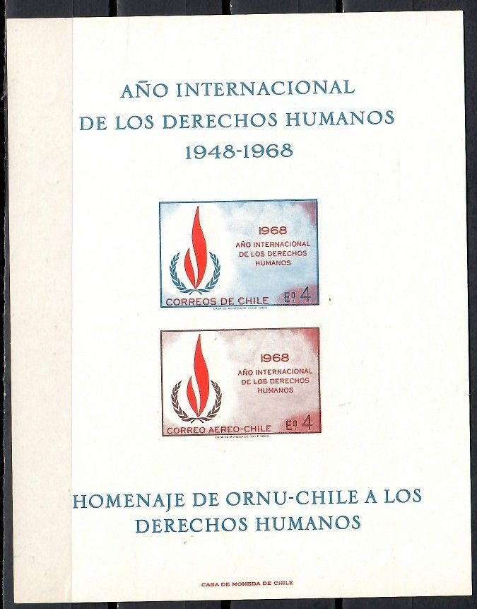 Znaczek Chile 1969 Mi gedbl 716-717B Czyste **