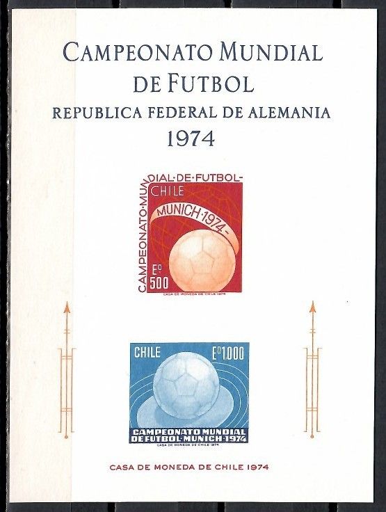 Znaczek Chile 1974 Mi gedbl 804-805B Czyste **