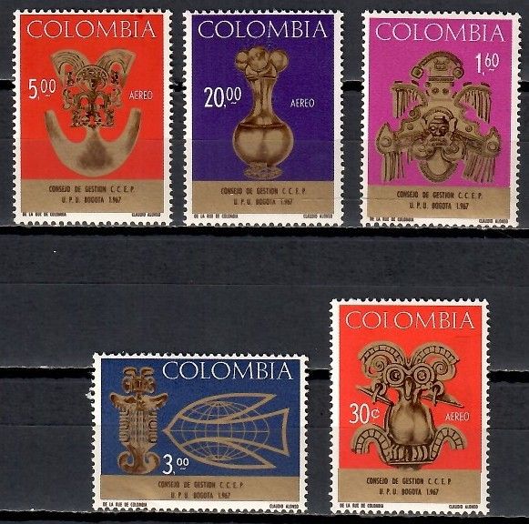 Znaczek Kolumbia 1967 Mi 1111-1115 Czyste **