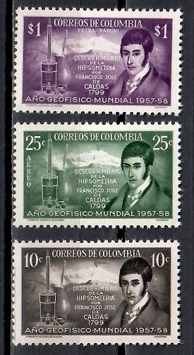 Znaczek Kolumbia 1958 Mi 827-829 Czyste **