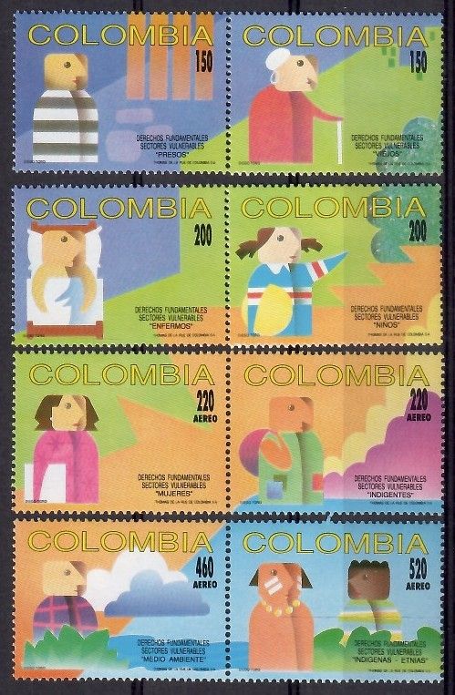 Znaczek Kolumbia 1993 Mi 1896-1903 Czyste **