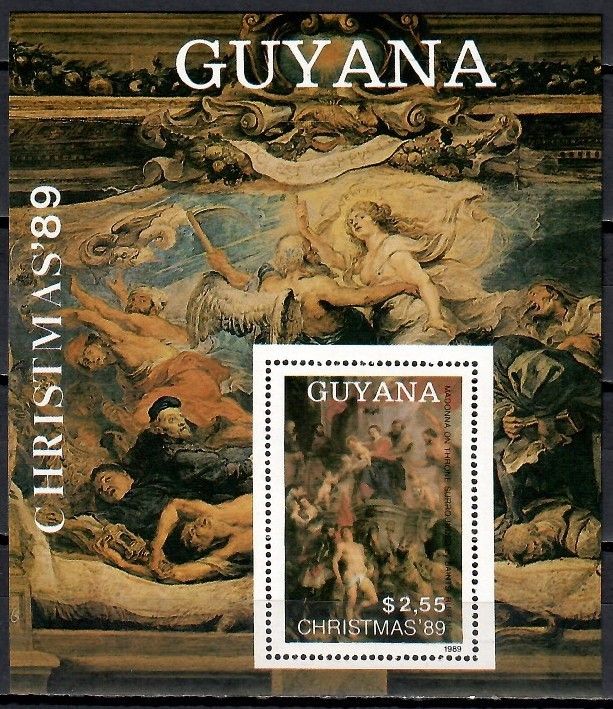 Znaczek Gujana 1989 Mi bl 75 Czyste **
