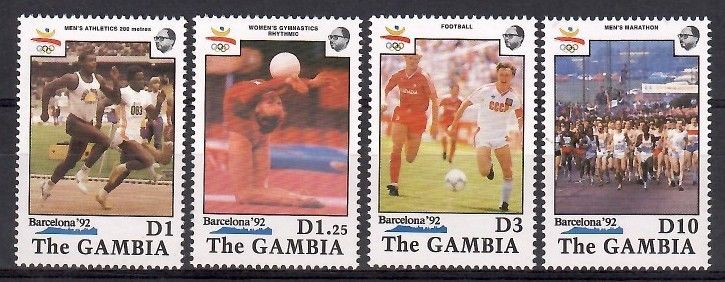 Znaczek Gambia 1990 Mi 1073-1076 Czyste **