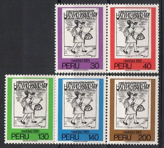 Znaczek Peru 1981 Mi 1199-1203 Czyste **
