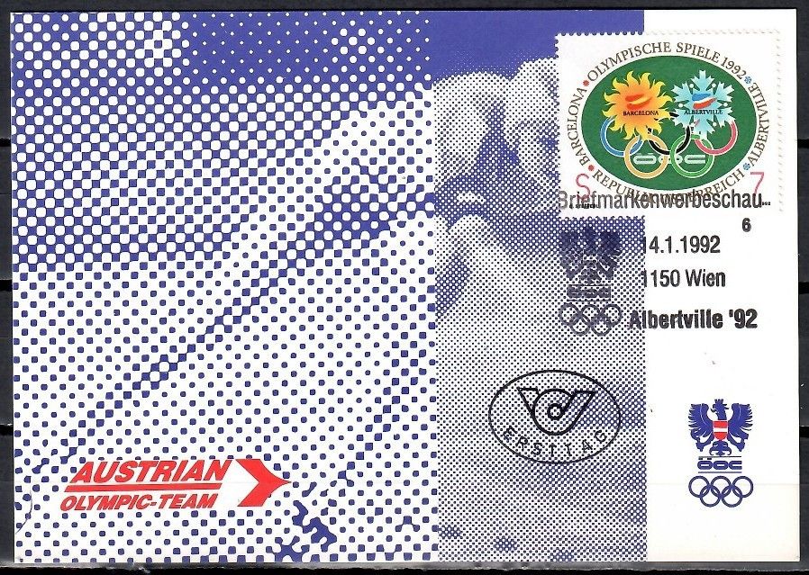 Znaczek Austria 1992 Mi 2048 Karta Max