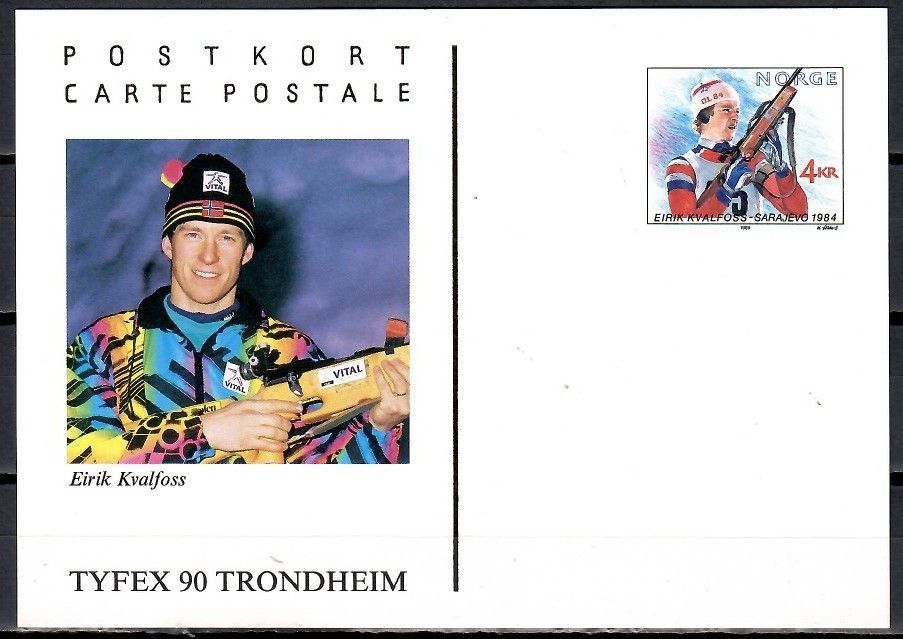 Znaczek Norwegia 1989 Mi Cp 1028 Całostka pocztowa