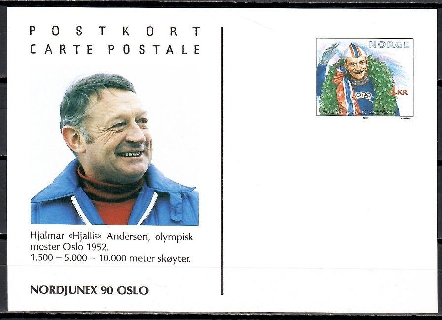 Znaczek Norwegia 1990 Mi Cp 1053 Całostka pocztowa