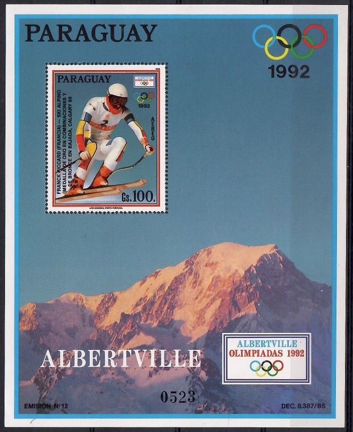 Znaczek Paragwaj 1990 Mi bl 469a Czyste **
