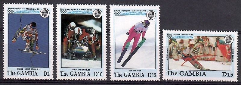Znaczek Gambia 1992 Mi 1393+1396-1398 Czyste **