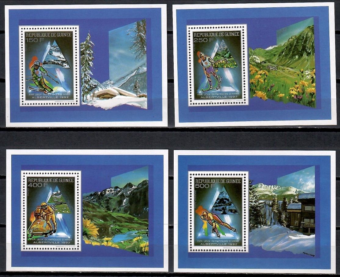 Znaczek Gwinea 1990 Mi bl 348-351 Czyste **