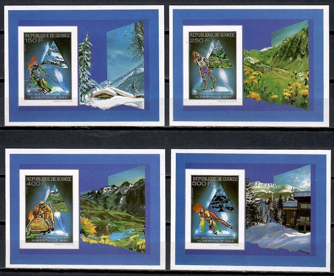 Znaczek Gwinea 1990 Mi bl 348-351B Czyste **