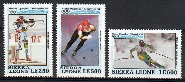 Znaczek Sierra Leone 1992 Mi 1844+1847-1848 Czyste **
