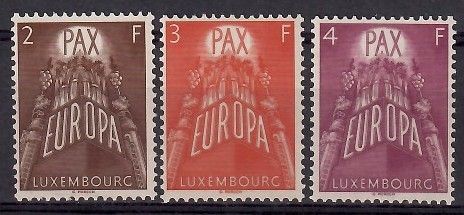 Znaczek Luksemburg 1957 Mi 572-574 Czyste **