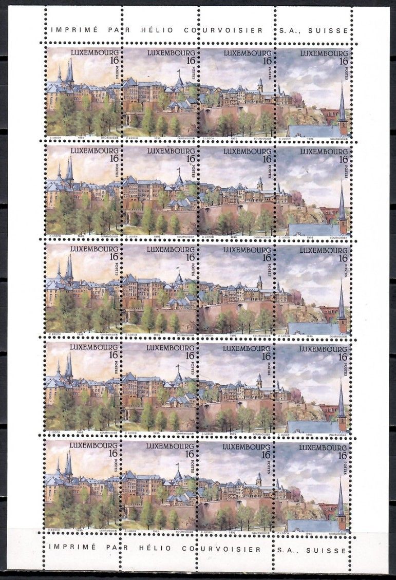 Znaczek Luksemburg 1995 Mi ark 1363-1366 Czyste **