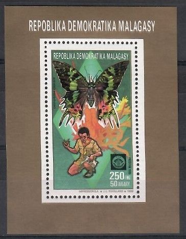Znaczek Madagaskar 1988 Mi bl 80 Czyste **