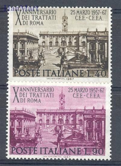 Znaczek Włochy 1967 Mi 1221-1222 Czyste **