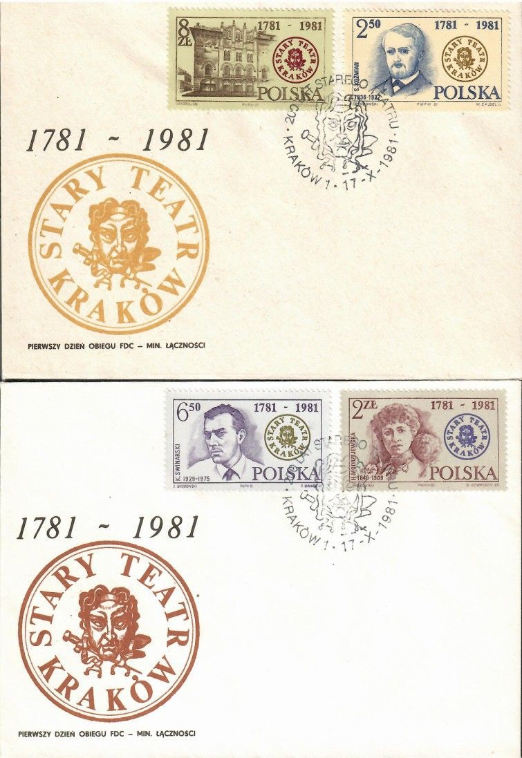Znaczek Polska 1981 Mi 2777-2780 FDC