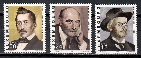 Znaczek Luksemburg 2001 Mi 1526-1528 Czyste **