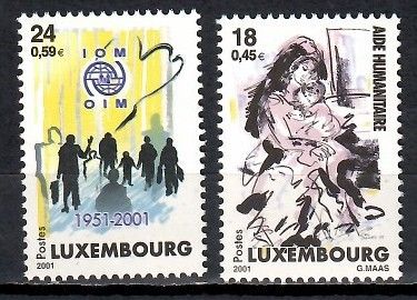 Znaczek Luksemburg 2001 Mi 1535-1536 Czyste **