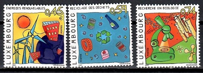Znaczek Luksemburg 2001 Mi 1550-1552 Czyste **