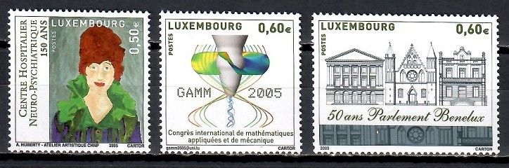 Znaczek Luksemburg 2005 Mi 1663-1665 Czyste **