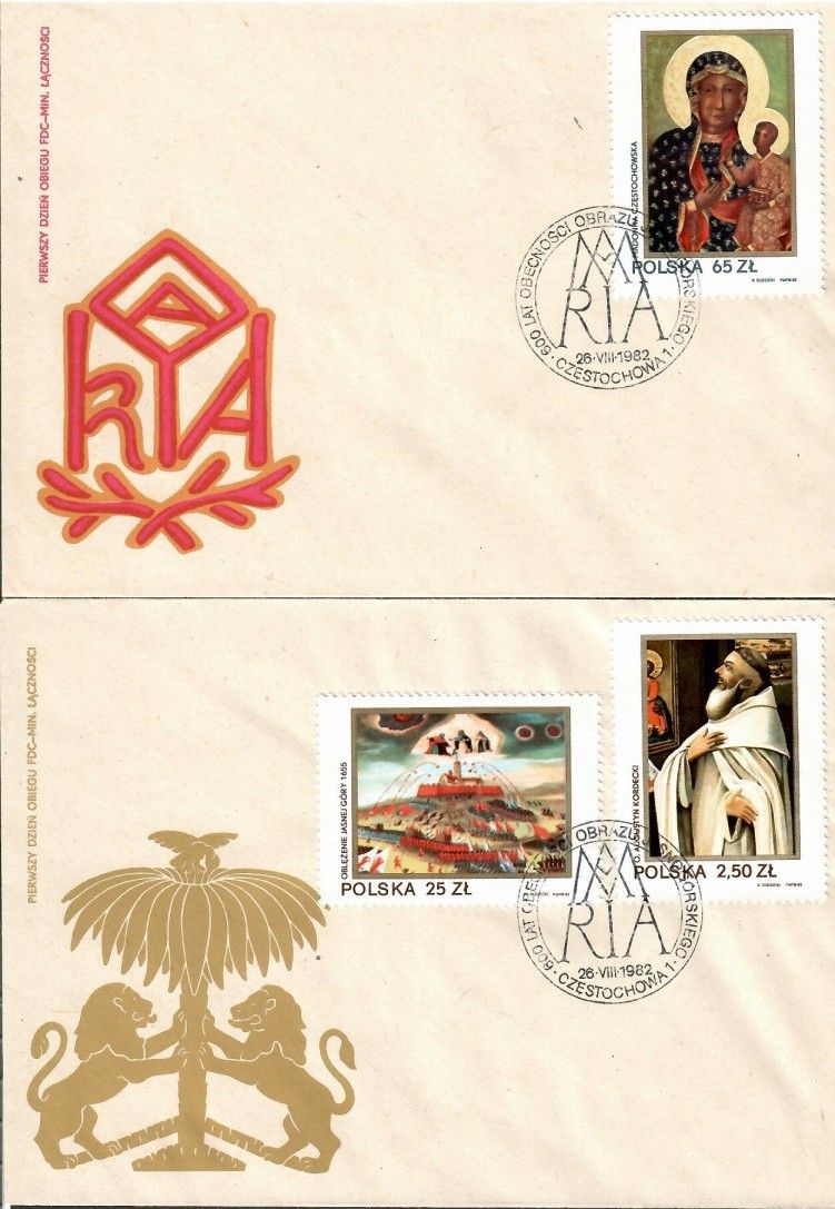 Znaczek Polska 1982 Mi 2818-2820 Fi 2670-2672 FDC
