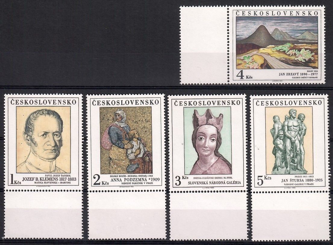 Znaczek Czechosłowacja 1980 Mi 2590-2594 Czyste **
