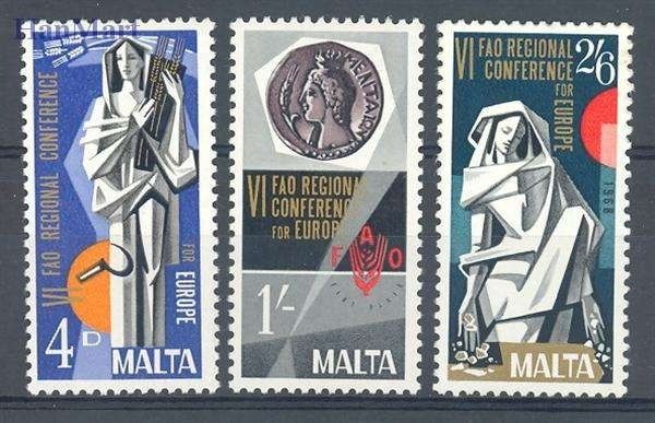Znaczek Malta 1968 Mi 383-385 Czyste **