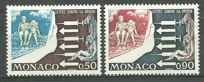 Znaczek Monako 1973 Mi 1107-1108 Czyste **