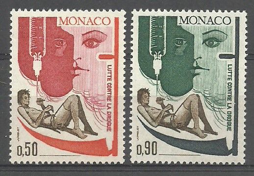 Znaczek Monako 1972 Mi 1049-1050 Czyste **