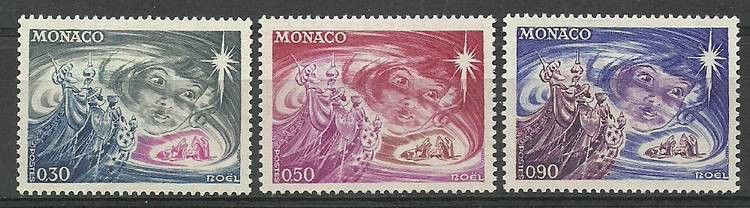 Znaczek Monako 1972 Mi 1054-1056 Czyste **