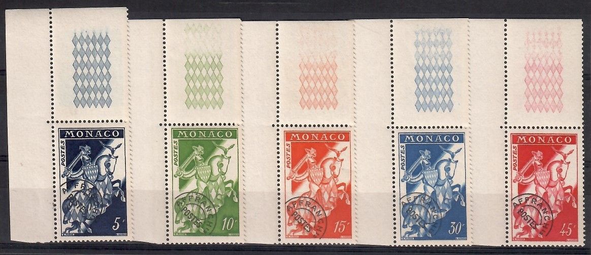 Znaczek Monako 1957 Mi 578-582 Czyste **