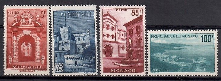 Znaczek Monako 1959 Mi 618-621 Czyste **