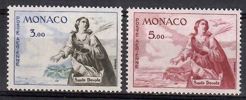Znaczek Monako 1961 Mi 671-672 Czyste **