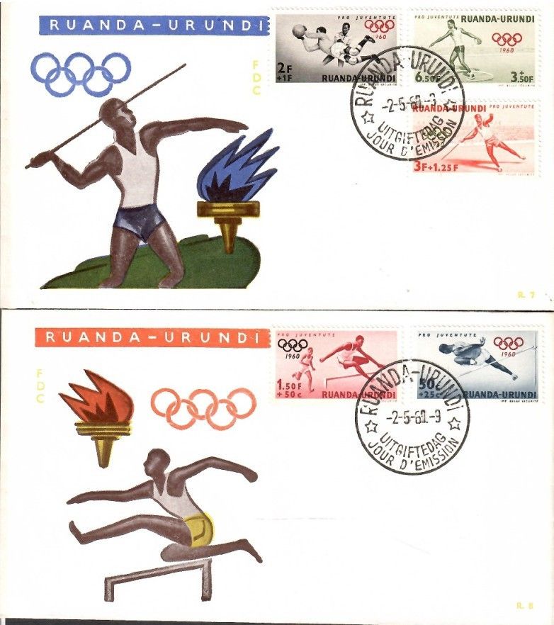 Znaczek Ruanda-Urundi 1960 Mi 175-179 FDC