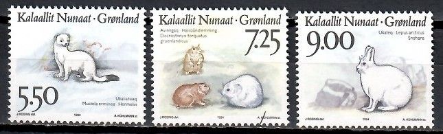 Znaczek Grenlandia 1994 Mi 249-251 Czyste **
