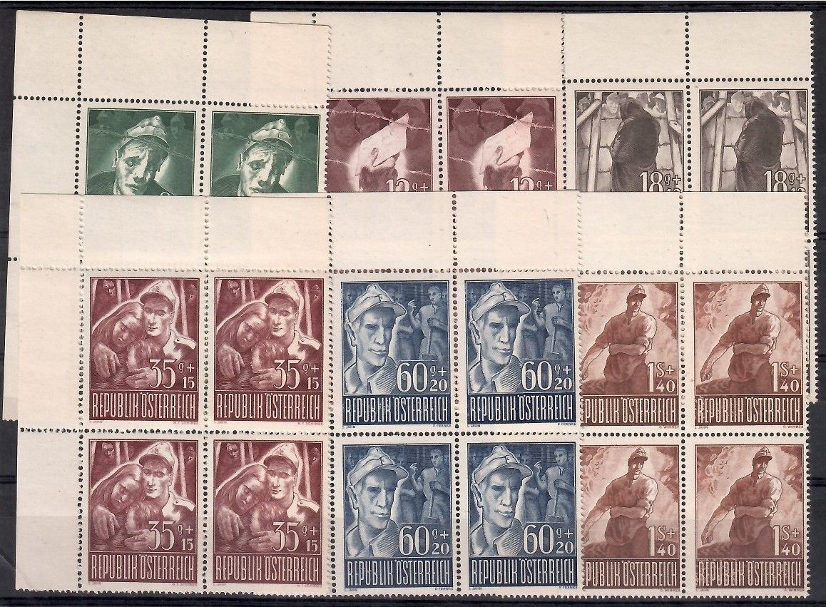 Znaczek Austria 1947 Mi 829-834 Czyste **
