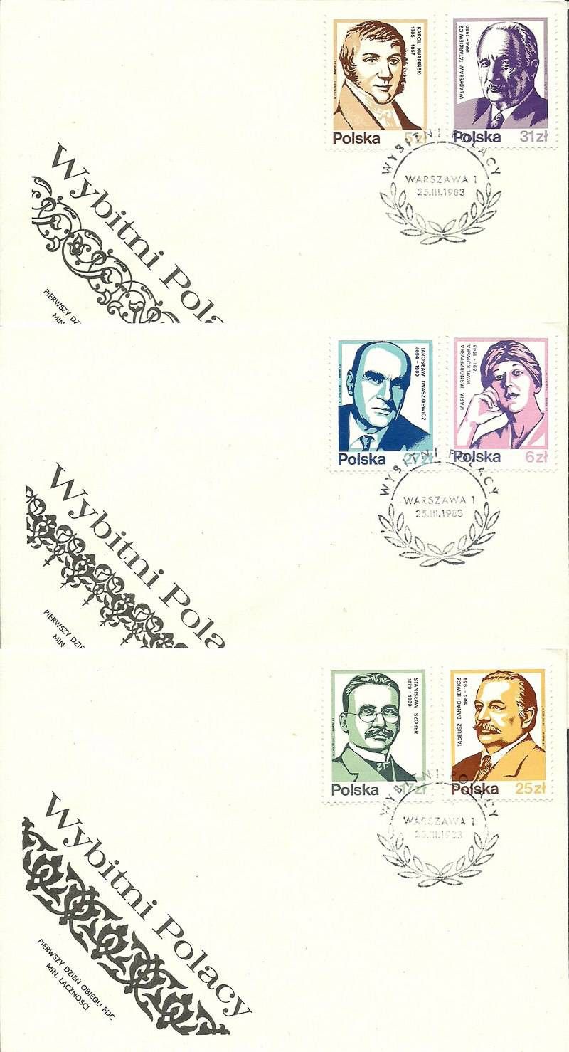 Znaczek Polska 1983 Mi 2856-2861 Fi 2708-2713 FDC