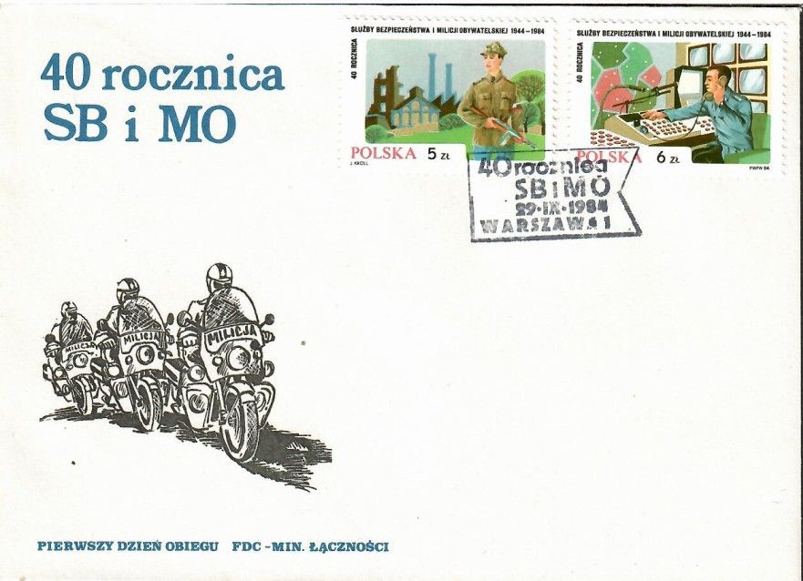 Znaczek Polska 1984 Mi 2937-2938 Fi 2789-2790 FDC