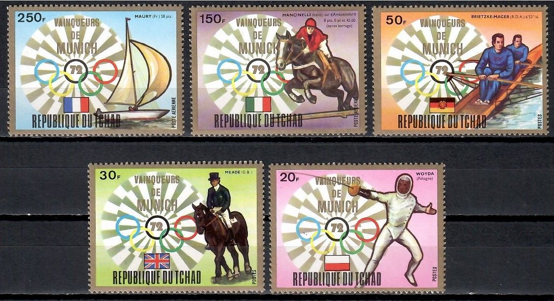 Znaczek Czad 1972 Mi 641-645 Czyste **
