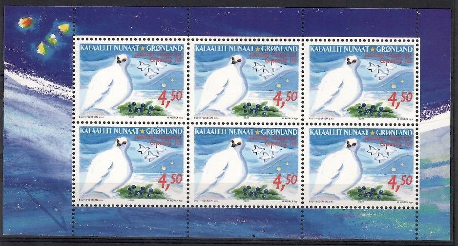 Znaczek Grenlandia 2001 Mi h-blatt 374 Czyste **