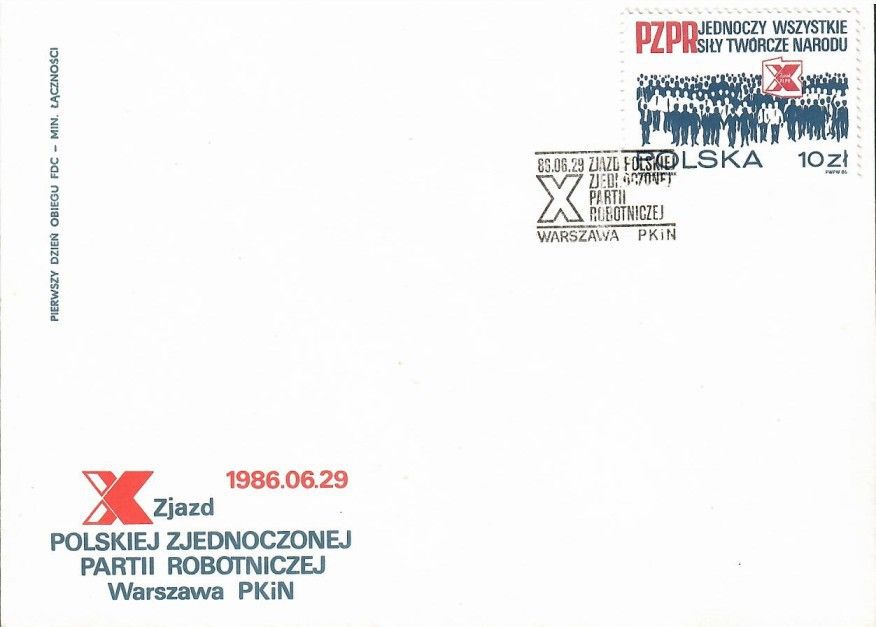 Znaczek Polska 1986 Mi 3035 Fi 2887 FDC